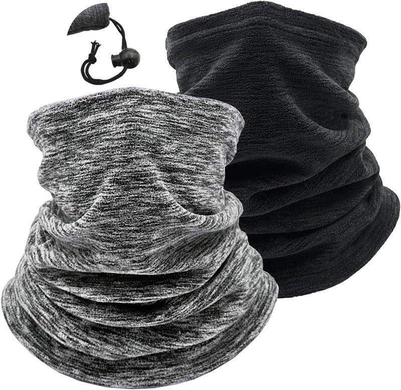 Beurlike 2 Pack Winter Neck Warmer Gaiter Women Men Fleece Warm Windproof Face Scarf Cover Ski Mask for Cold Weather - Image 1